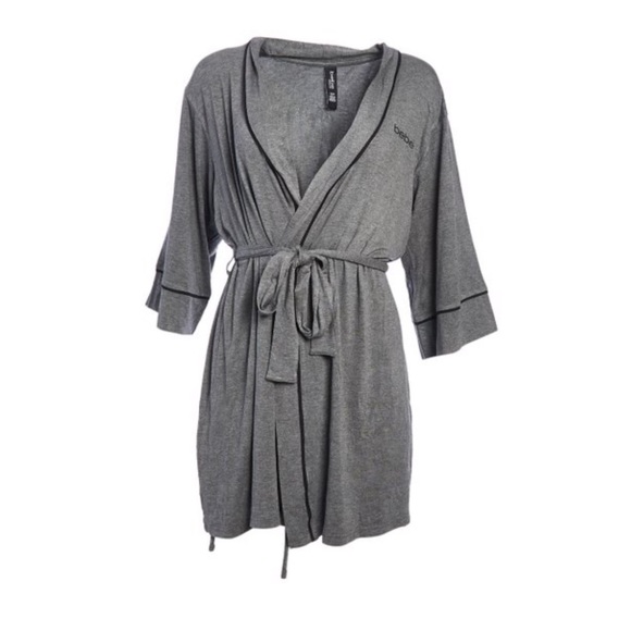 NWT Bebe Charcoal Heather & Black Robe - Picture 3 of 4